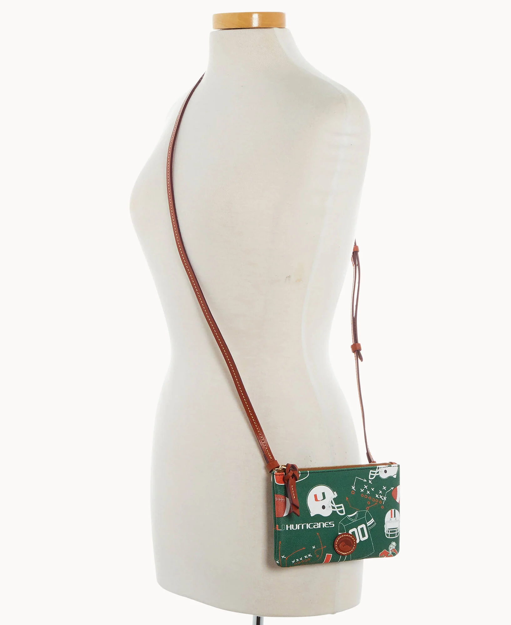 Collegiate University of Miami Top Zip Crossbody - Image 4