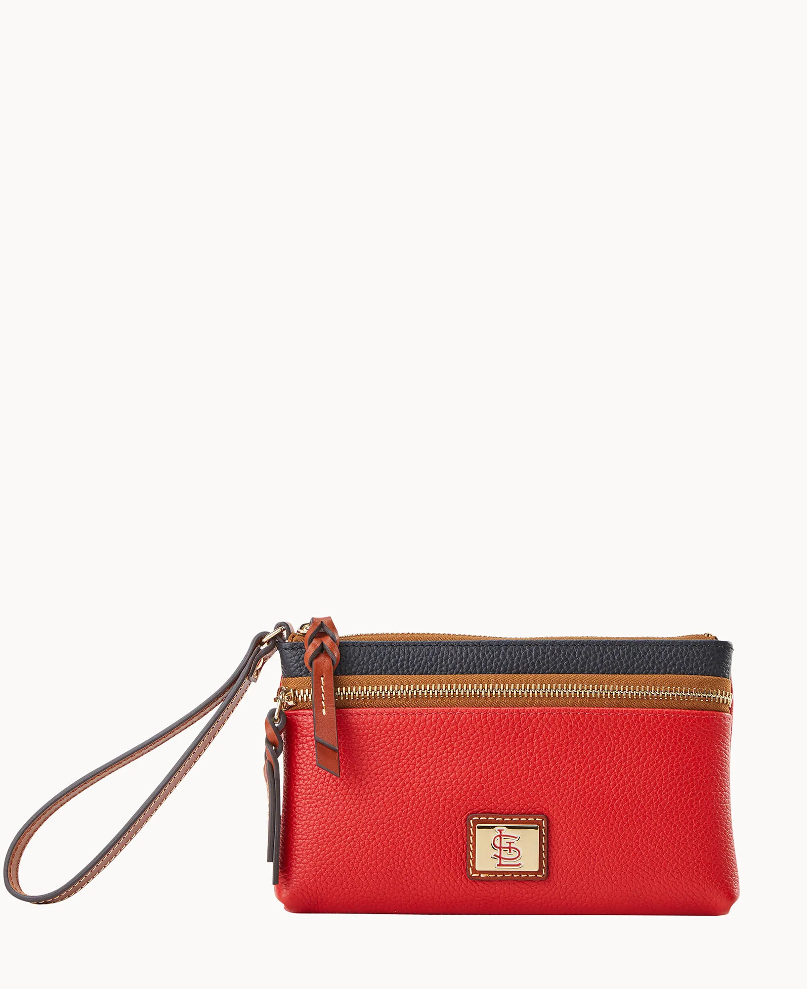 MLB Cardinals Double Zip Wristlet