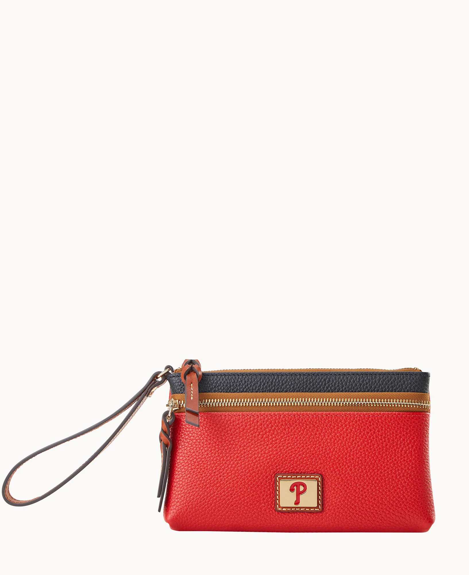 MLB Phillies Double Zip Wristlet
