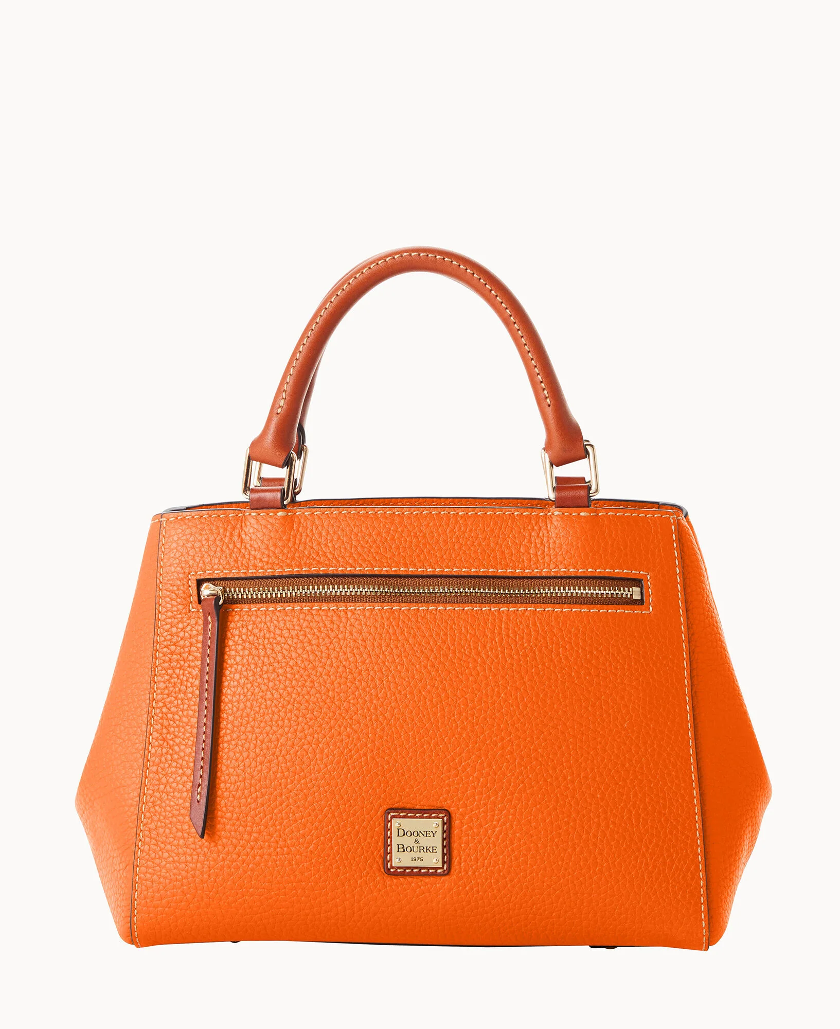 Pebble Grain Small Zip Satchel - Image 31