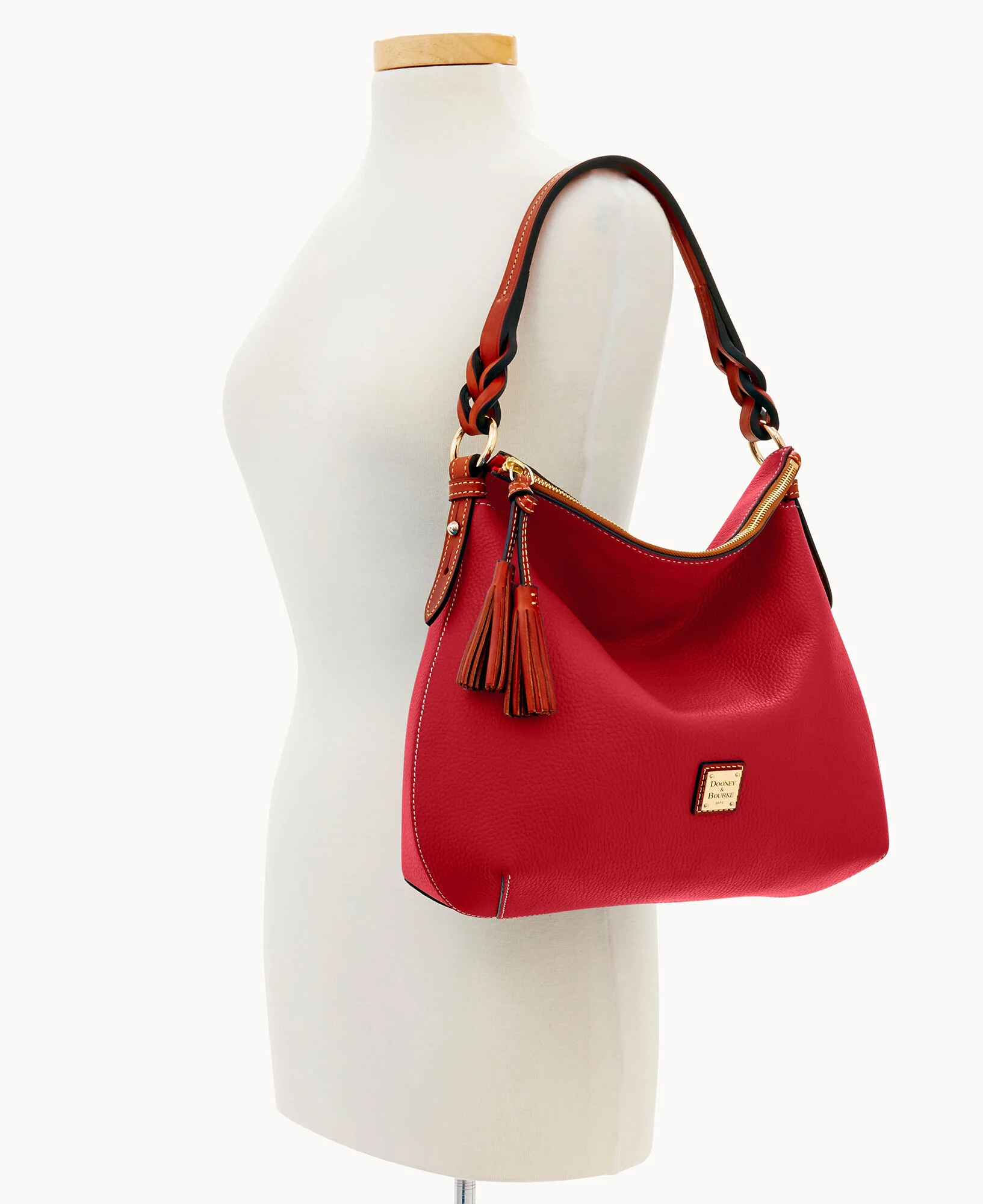 Pebble Grain Twist Strap Hobo - Image 36