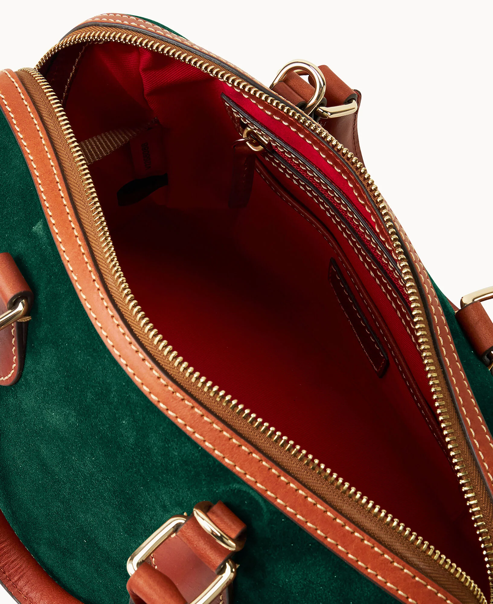 Suede Barrel Satchel - Image 11