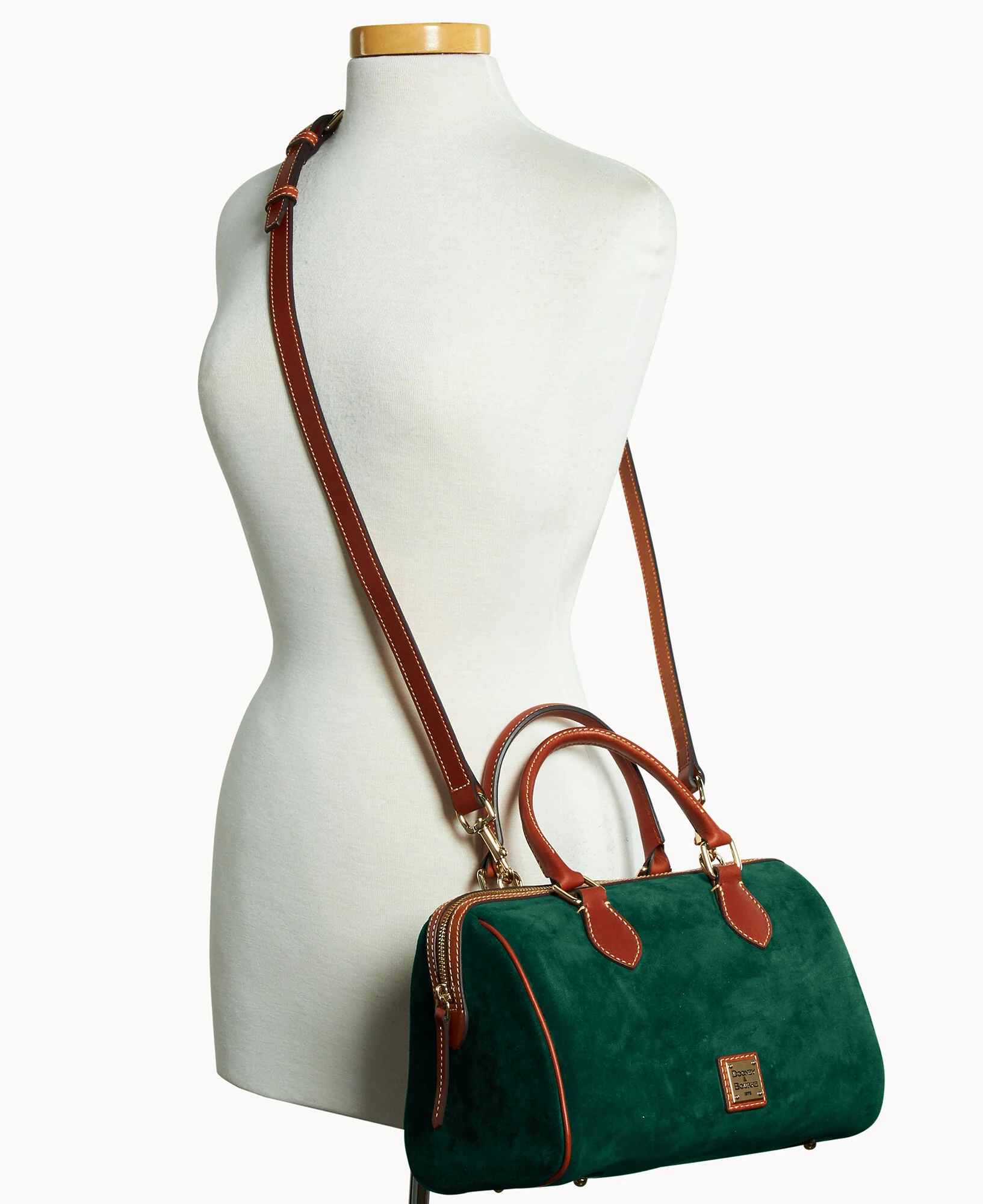 Suede Barrel Satchel - Image 12