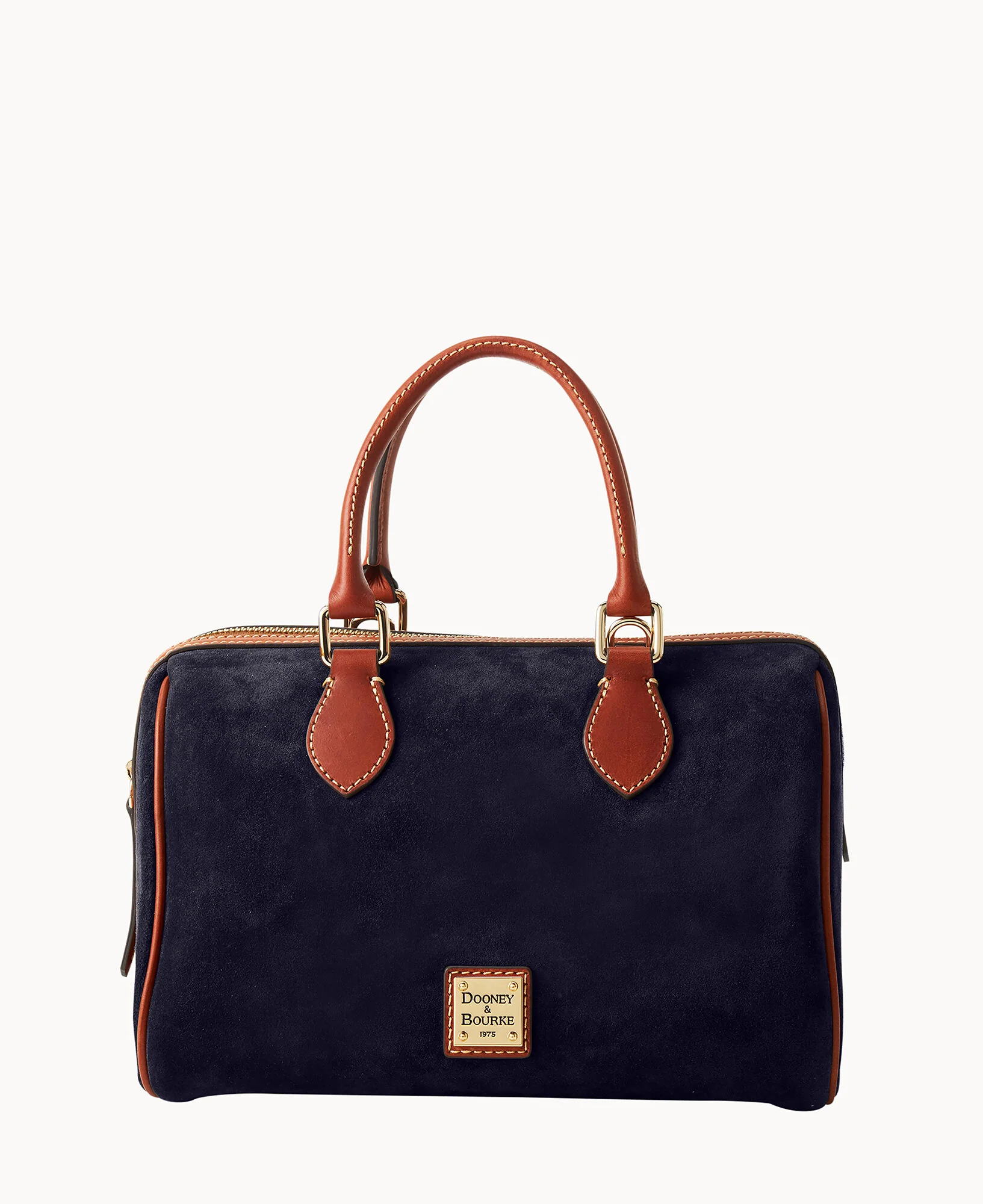 Suede Barrel Satchel - Image 13