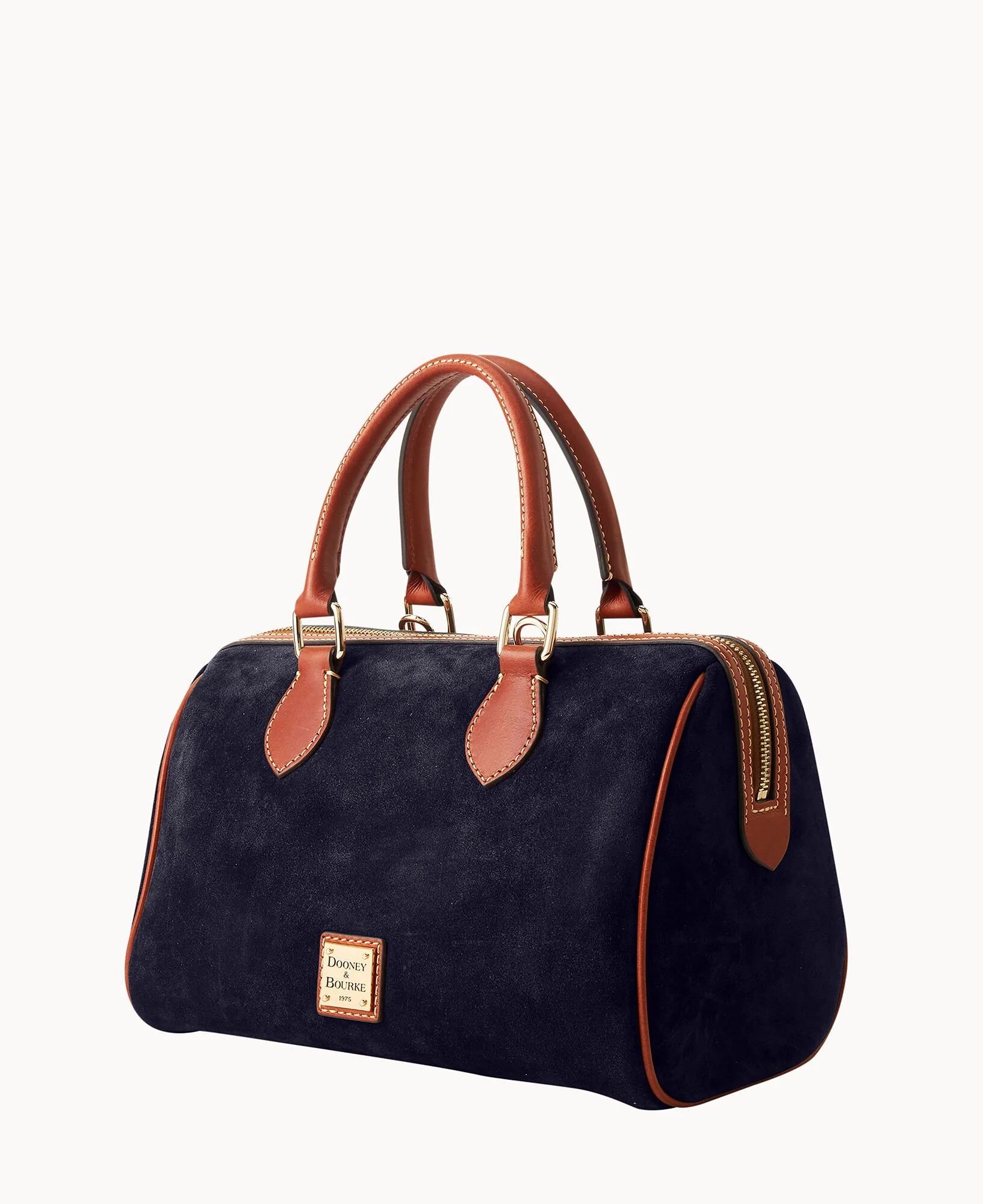 Suede Barrel Satchel - Image 14