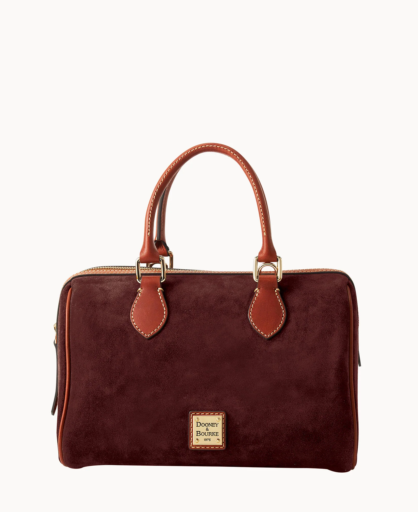 Suede Barrel Satchel - Image 17