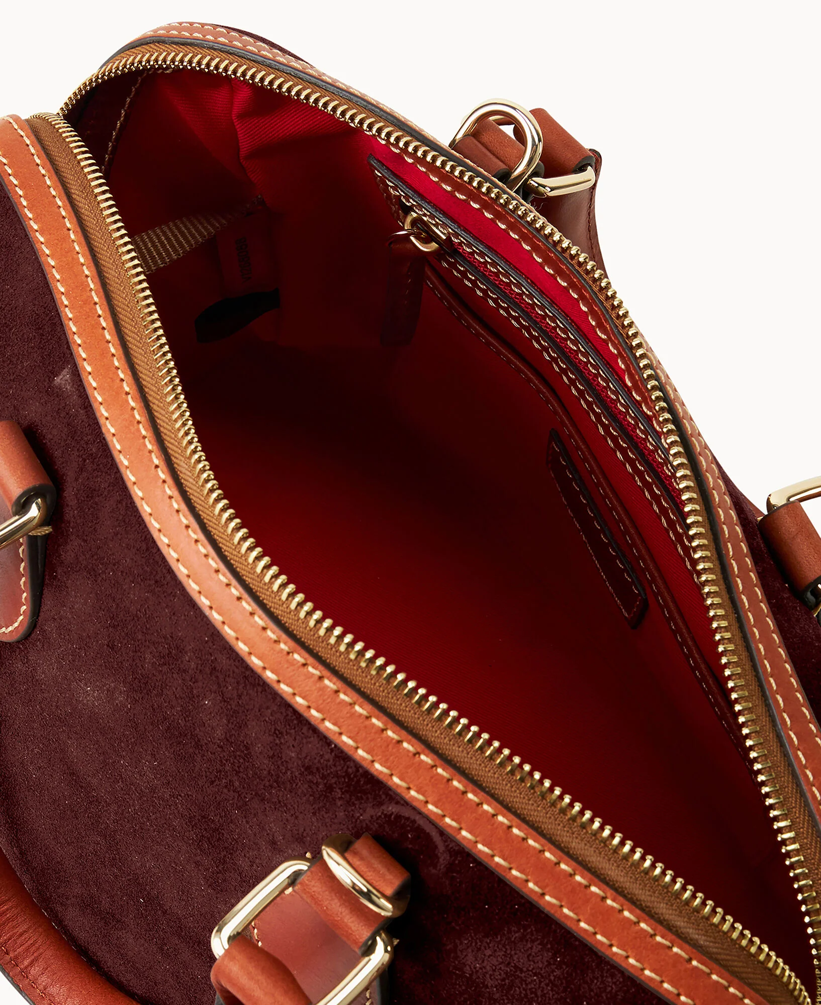 Suede Barrel Satchel - Image 18