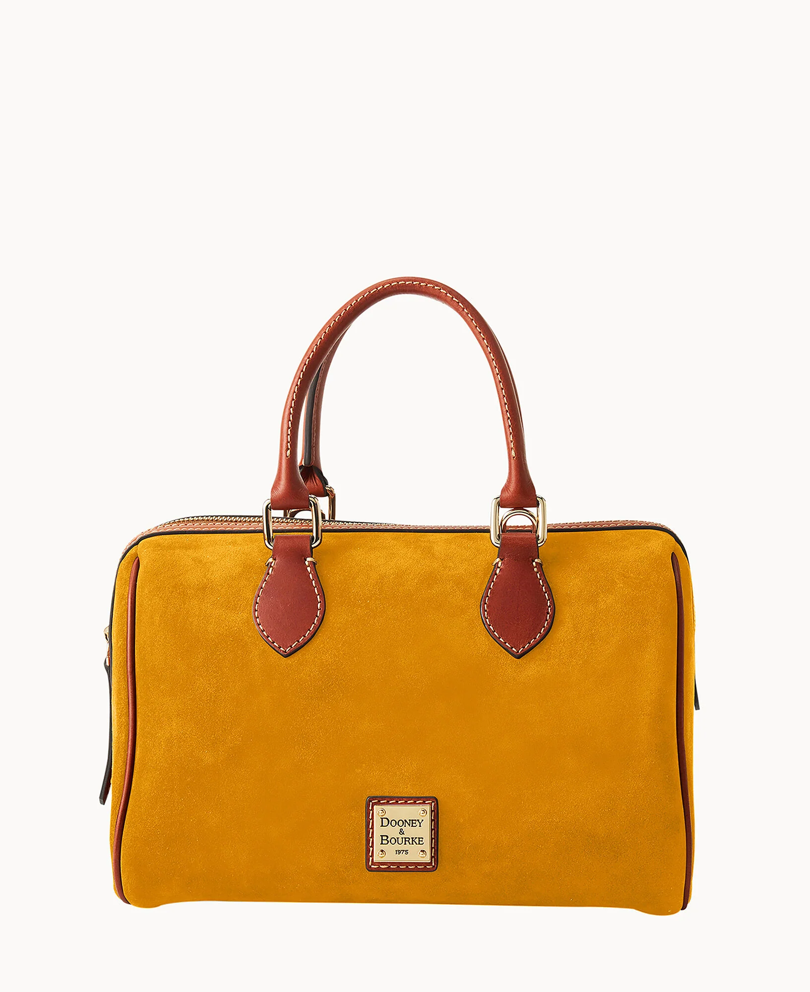 Suede Barrel Satchel - Image 25