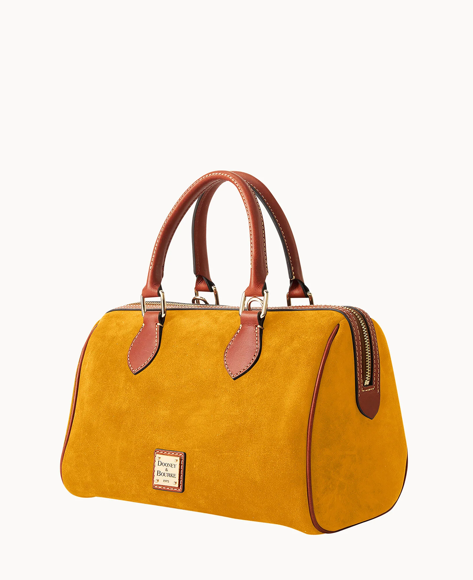 Suede Barrel Satchel - Image 26