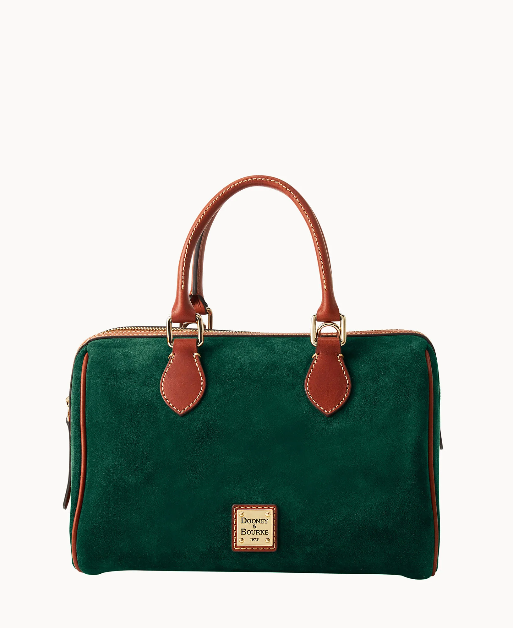 Suede Barrel Satchel - Image 9